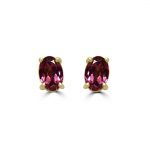 18CT YELLOW GOLD RUBY STUD EARRINGS
