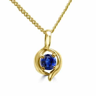 Australian Sapphire Pendant. 18CT YELLOW GOLD SAPPHIRE PENDANT