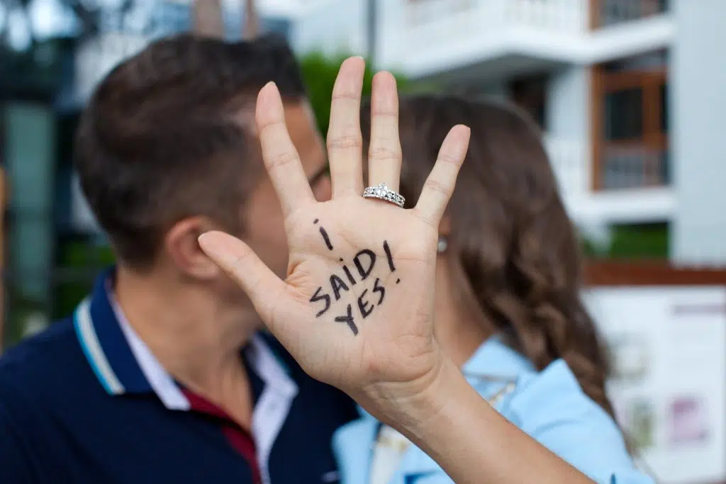 couple engagement rings