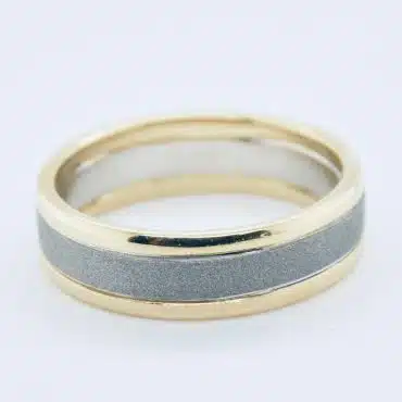 Brent wedding ring two tone