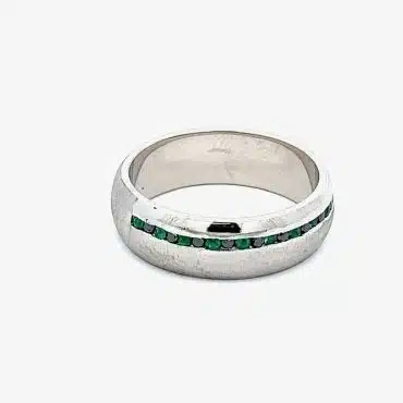 Polina Diamond Emerald Tourmaline Ring.