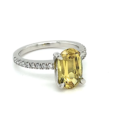 Yellow Diamond Solitaire Engagement Ring