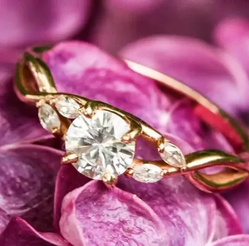 floral engagement rings