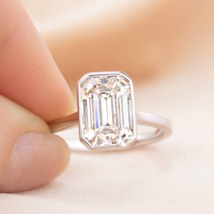 pavé setting engagement ring