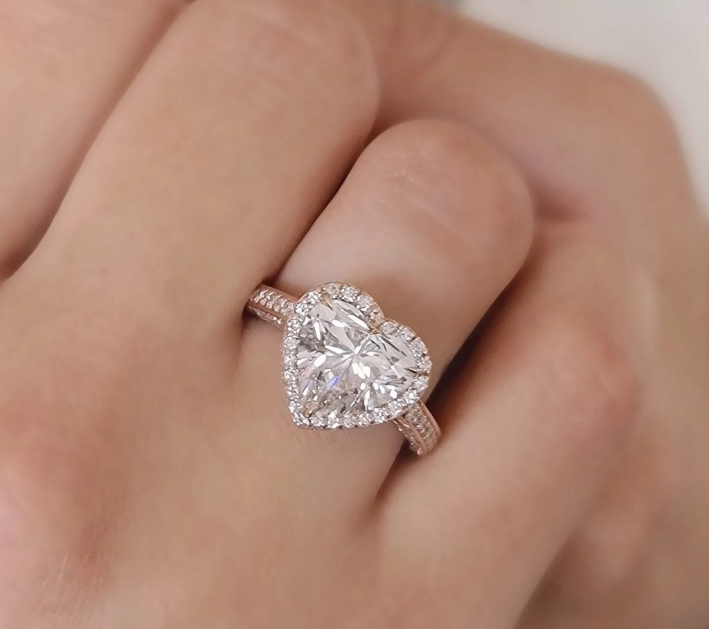 heart cut diamond engagement ring