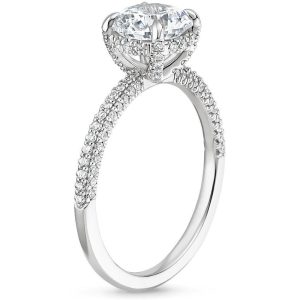 pave setting engagement ring