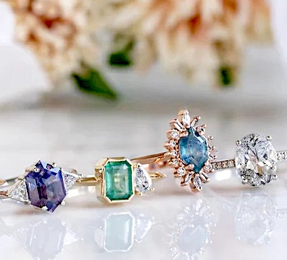 unique gemstone engagement ring