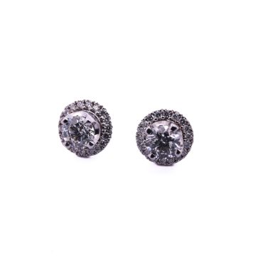 Halo Diamond Earrings