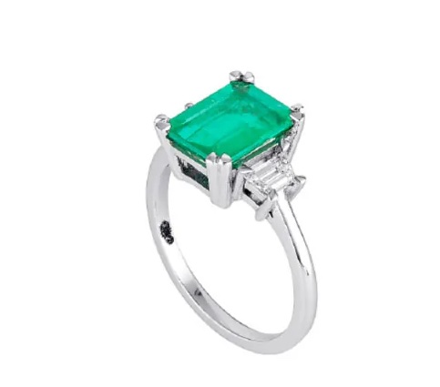 emerald gemstone engagement ring