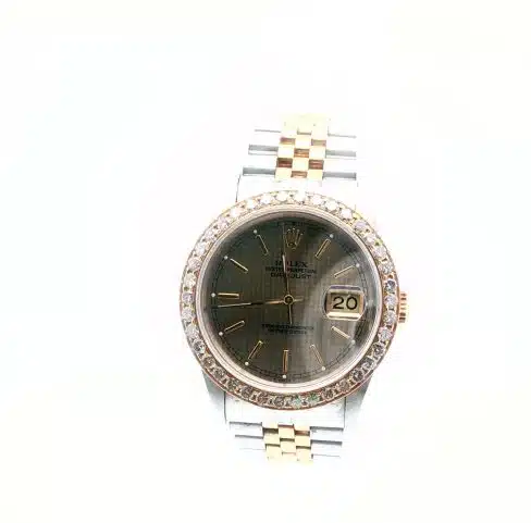Elegant Cartier watch with brown strap