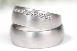 Two engraved titanium rings