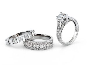 Three elegant diamond engagement rings